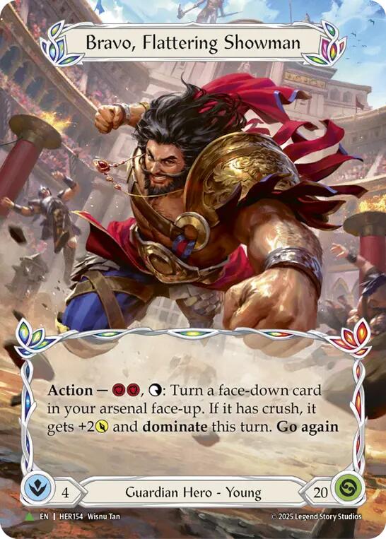 Bravo, Flattering Showman [HER154] (Promo)  Cold Foil | Card Citadel