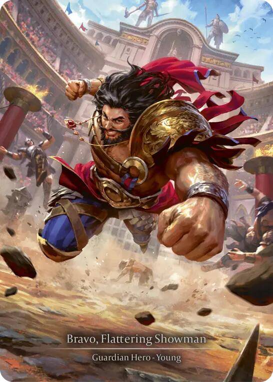 Bravo, Flattering Showman [HER154] (Promo)  Cold Foil | Card Citadel