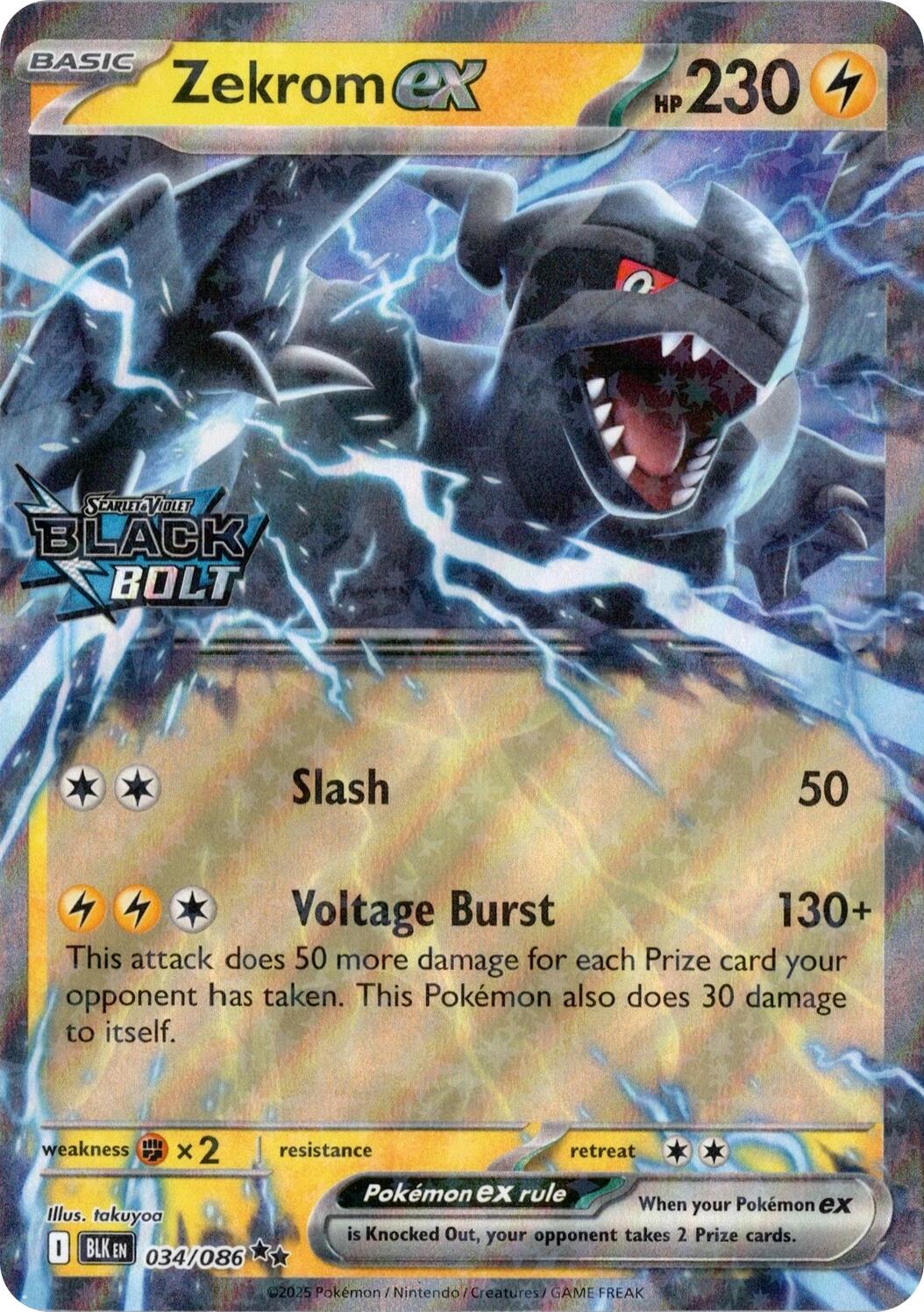 Zekrom ex (034/086) (Black Bolt Stamped) [Miscellaneous Cards] | Card Citadel