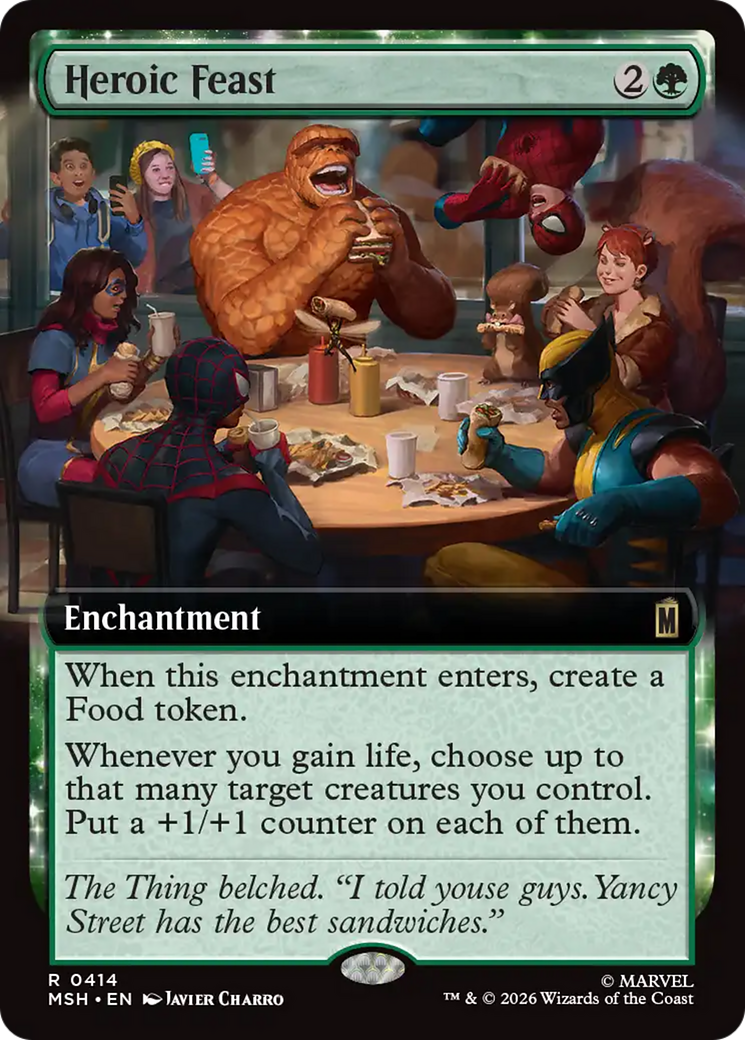 Heroic Feast (Extended Art) [Marvel Super Heroes] | Card Citadel