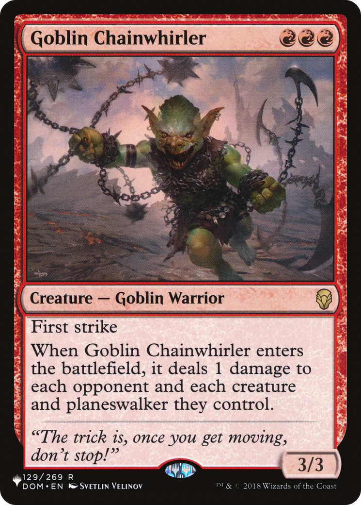 Goblin Chainwhirler [The List Reprints] | Card Citadel