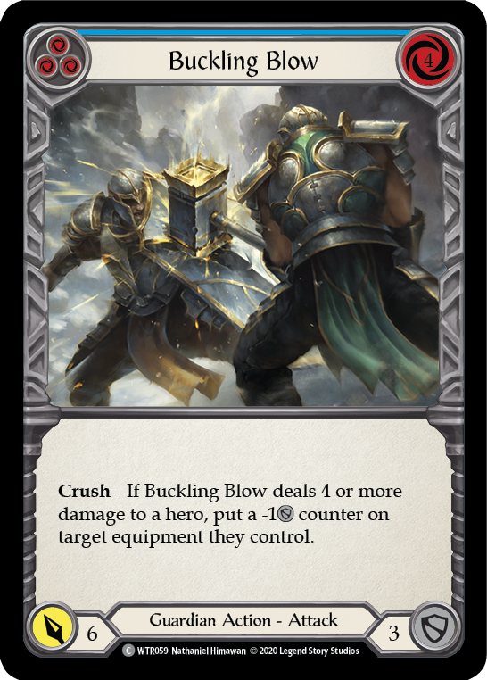 Buckling Blow (Blue) [U-WTR059] (Welcome to Rathe Unlimited)  Unlimited Rainbow Foil | Card Citadel