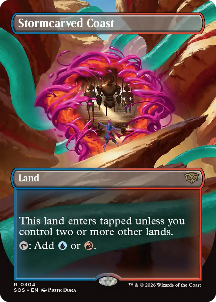 Stormcarved Coast (Borderless) [Secrets of Strixhaven] | Card Citadel