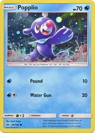 Popplio (39/149) (Cosmos Holo) [Sun & Moon: Base Set] | Card Citadel