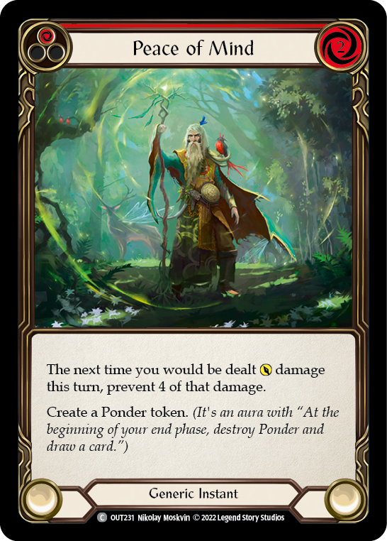 Peace of Mind (Red) [OUT231] (Outsiders)  Rainbow Foil | Card Citadel