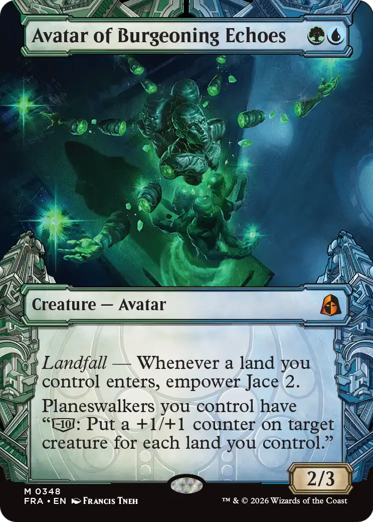 Avatar of Burgeoning Echoes (Showcase) (0348) [Reality Fracture] | Card Citadel
