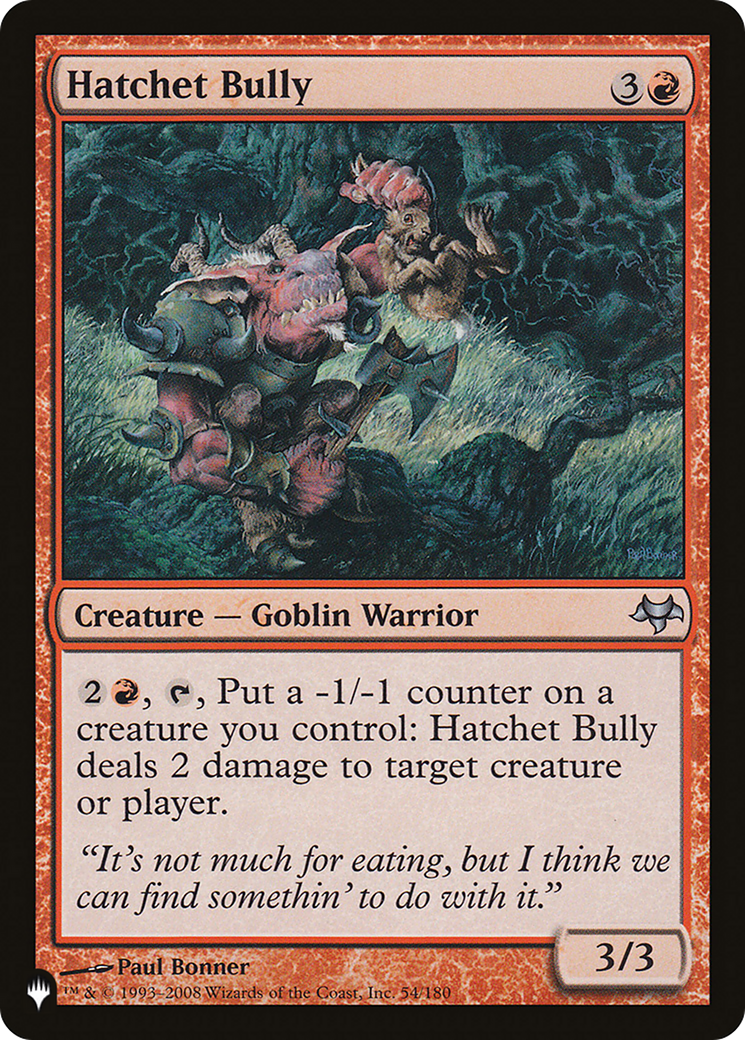 Hatchet Bully [The List Reprints] | Card Citadel