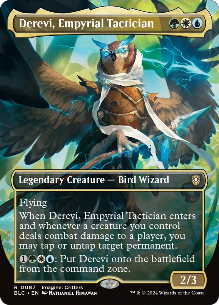 Derevi, Empyrial Tactician (Borderless) [Bloomburrow Commander] | Card Citadel