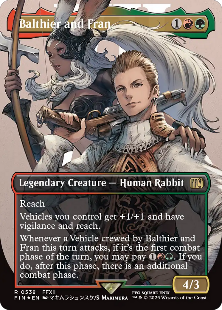 Balthier and Fran (Borderless) (Surge Foil) [FINAL FANTASY] | Card Citadel