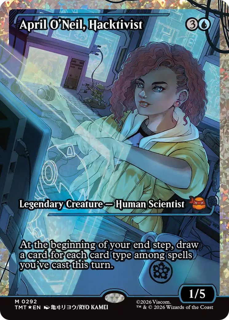April O'Neil, Hacktivist (0292) (Showcase) (Fracture Foil) [Teenage Mutant Ninja Turtles] | Card Citadel