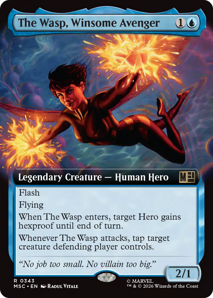 The Wasp, Winsome Avenger (Extended Art) [Marvel Super Heroes Commander] | Card Citadel