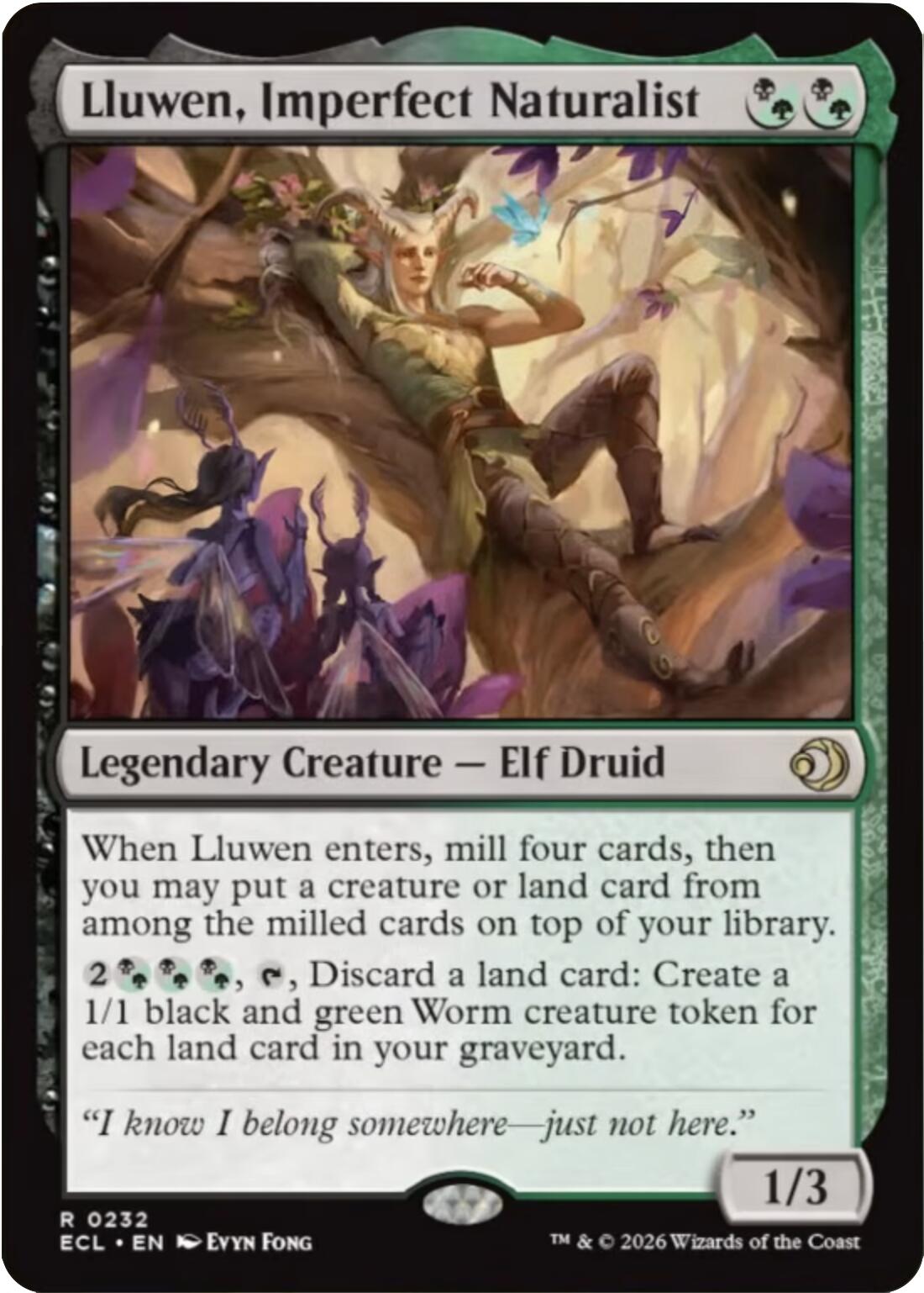 Lluwen, Imperfect Naturalist [Lorwyn Eclipsed] | Card Citadel