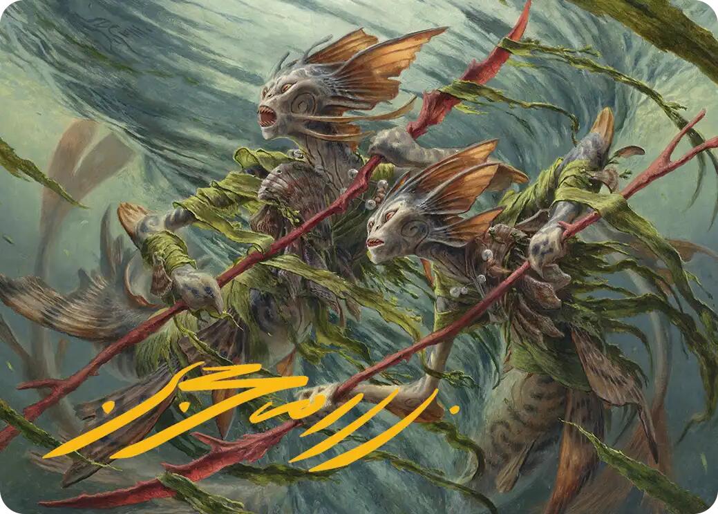 Champions of the Shoal Art Card (Gold-Stamped Signature) [Lorwyn Eclipsed Art Series] | Card Citadel
