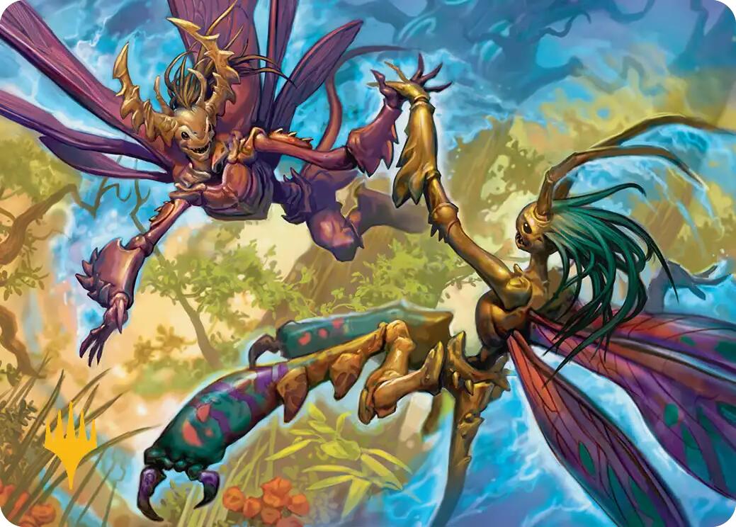 Illusion Spinners Art Card (Gold-Stamped Planeswalker Symbol) [Lorwyn Eclipsed Art Series] | Card Citadel