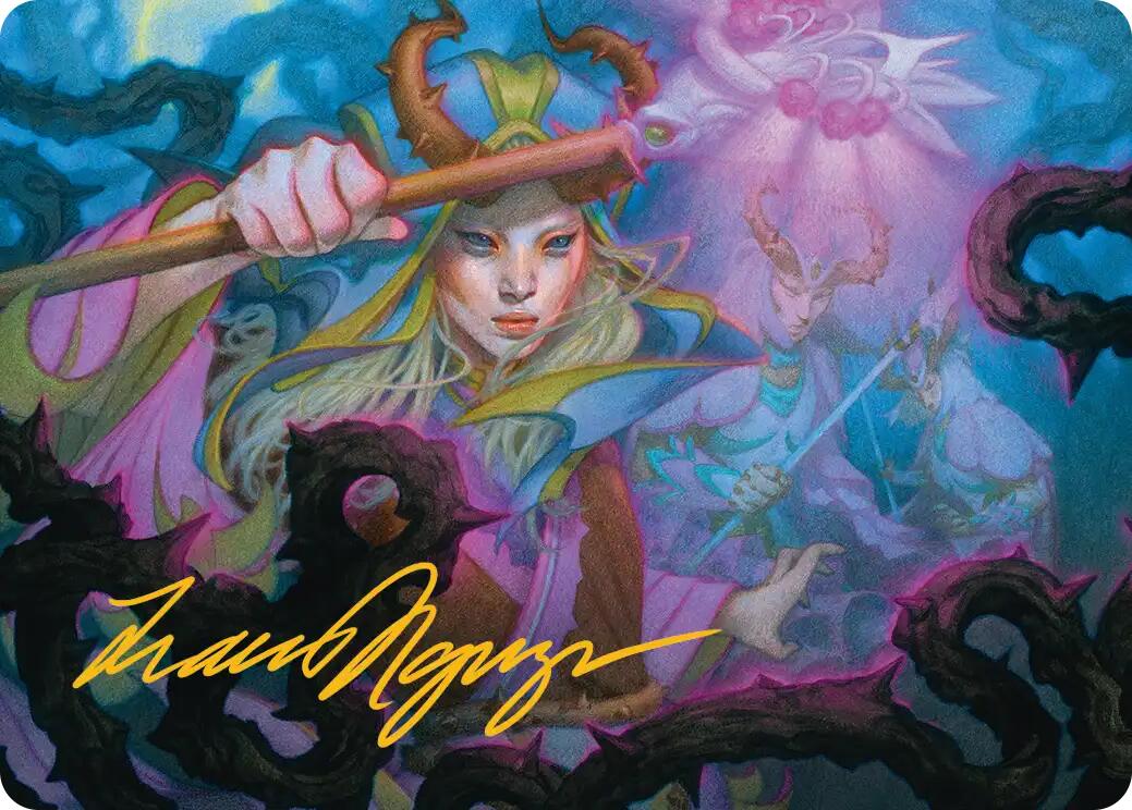 Stoic Grove-Guide Art Card (Gold-Stamped Signature) [Lorwyn Eclipsed Art Series] | Card Citadel