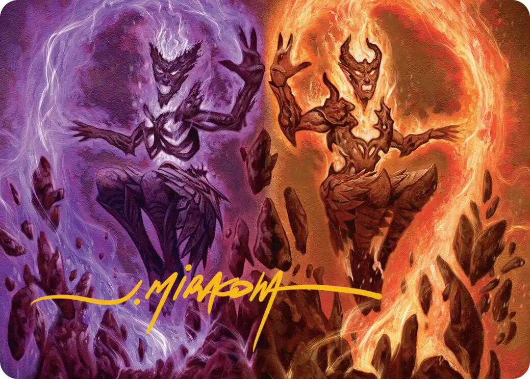 Fire Covenant Art Card (Gold-Stamped Signature) [Lorwyn Eclipsed Art Series] | Card Citadel