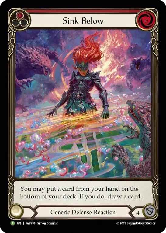 Sink Below (Red) [FAB359] (Promo)  Rainbow Foil | Card Citadel