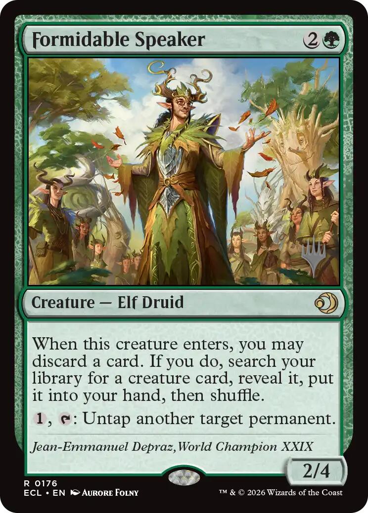 Formidable Speaker [Lorwyn Eclipsed Promos] | Card Citadel
