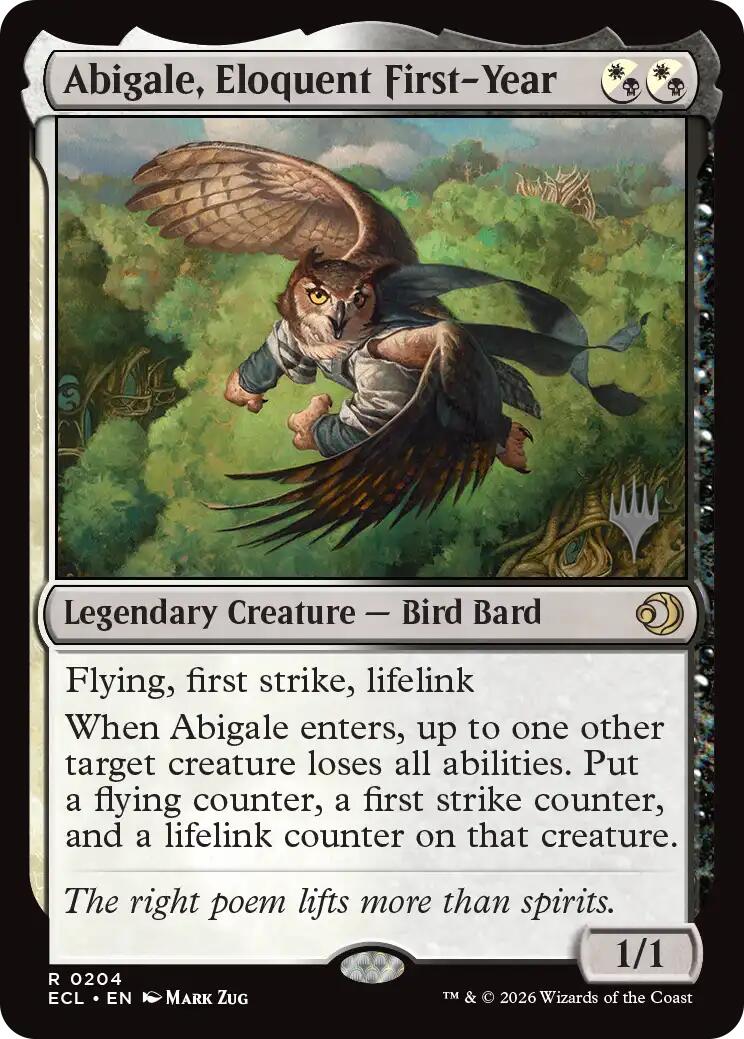 Abigale, Eloquent First-Year [Lorwyn Eclipsed Promos] | Card Citadel