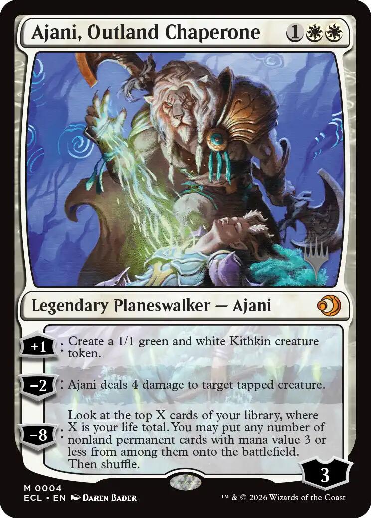 Ajani, Outland Chaperone [Lorwyn Eclipsed Promos] | Card Citadel
