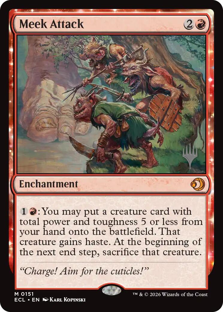 Meek Attack [Lorwyn Eclipsed Promos] | Card Citadel