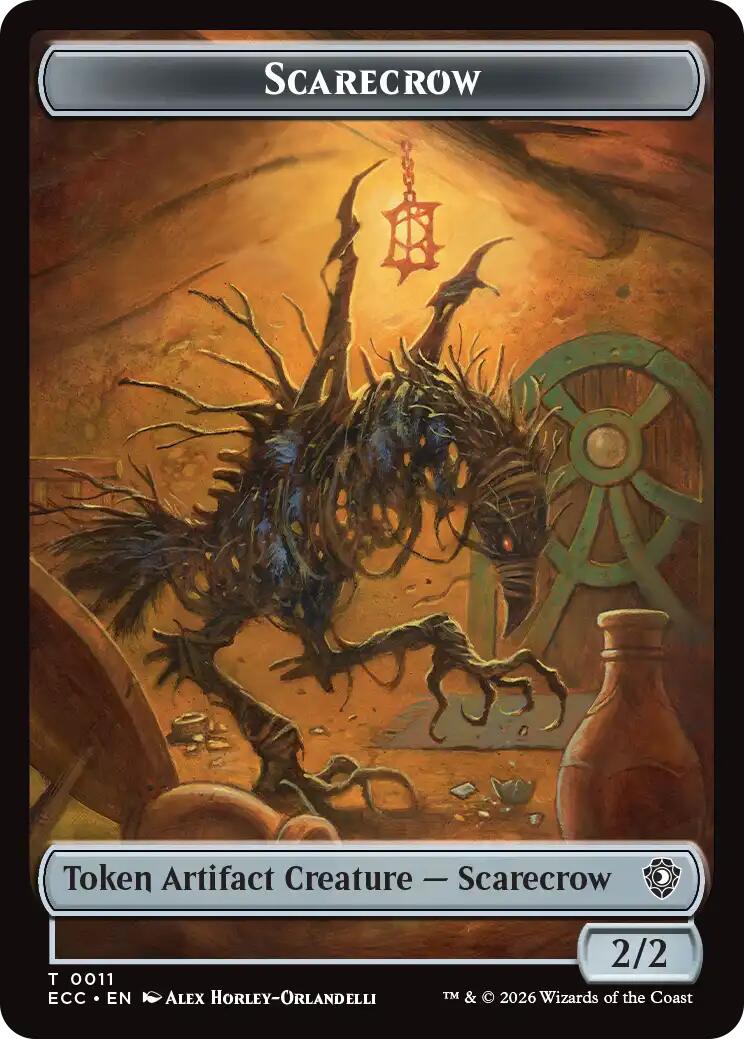 Scarecrow // Treasure Double-Sided Token [Lorwyn Eclipsed Tokens] | Card Citadel
