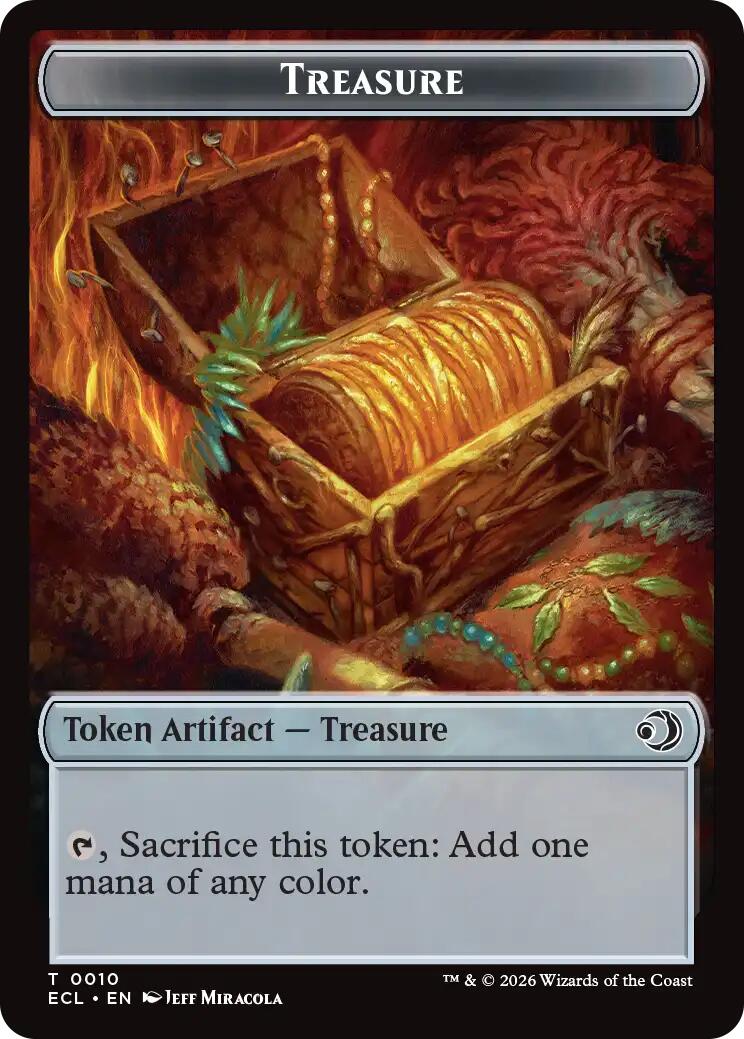 Scarecrow // Treasure Double-Sided Token [Lorwyn Eclipsed Tokens] | Card Citadel