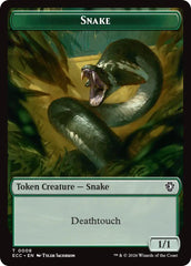 Snake // Scarecrow Double-Sided Token [Lorwyn Eclipsed Tokens] | Card Citadel