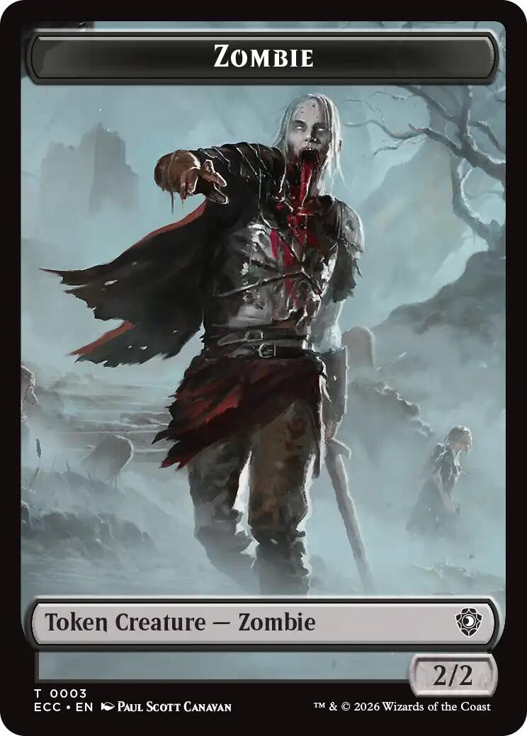 Zombie // Snake Double-Sided Token [Lorwyn Eclipsed Tokens] | Card Citadel