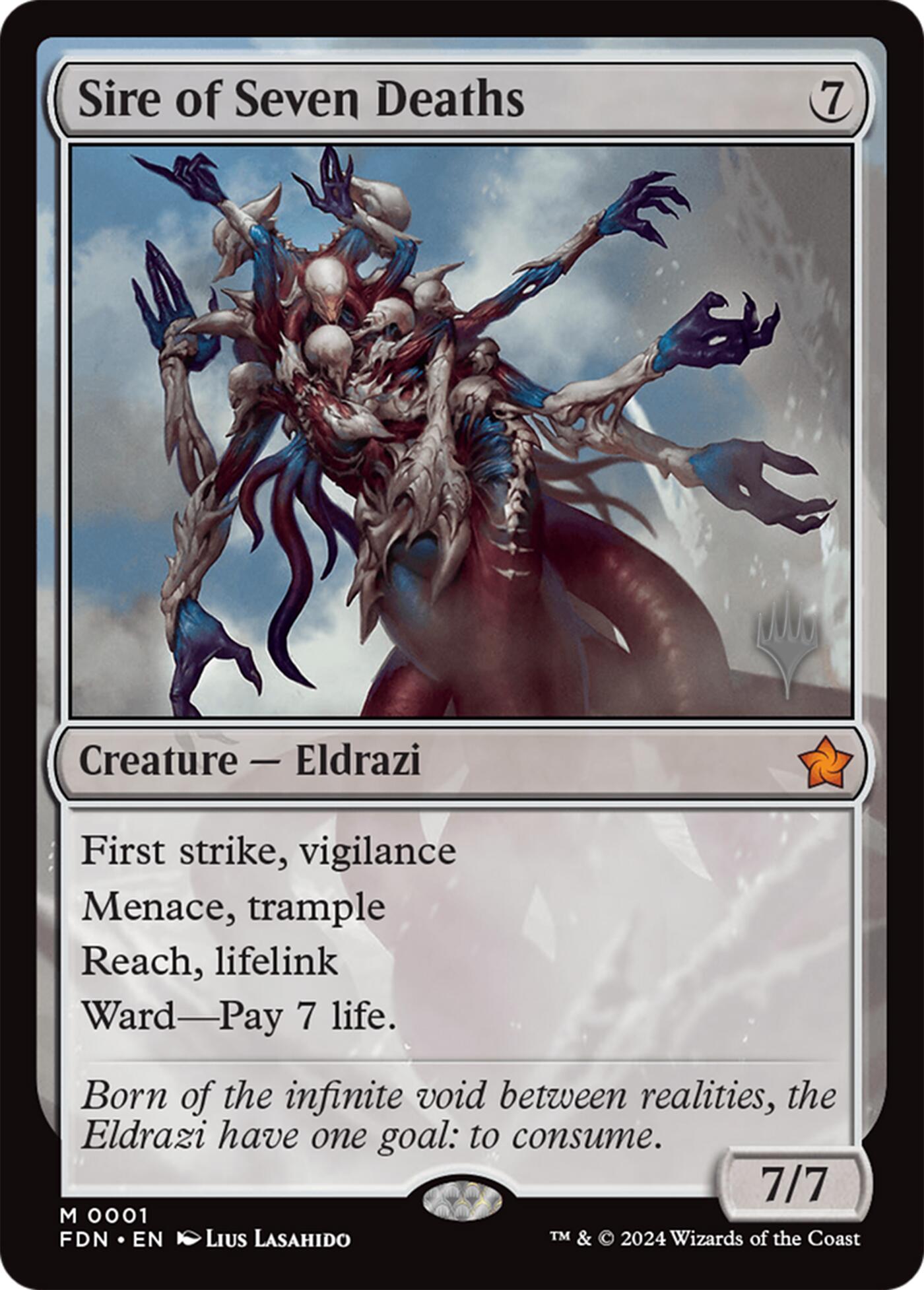 Sire of Seven Deaths [Lorwyn Eclipsed Promos] | Card Citadel