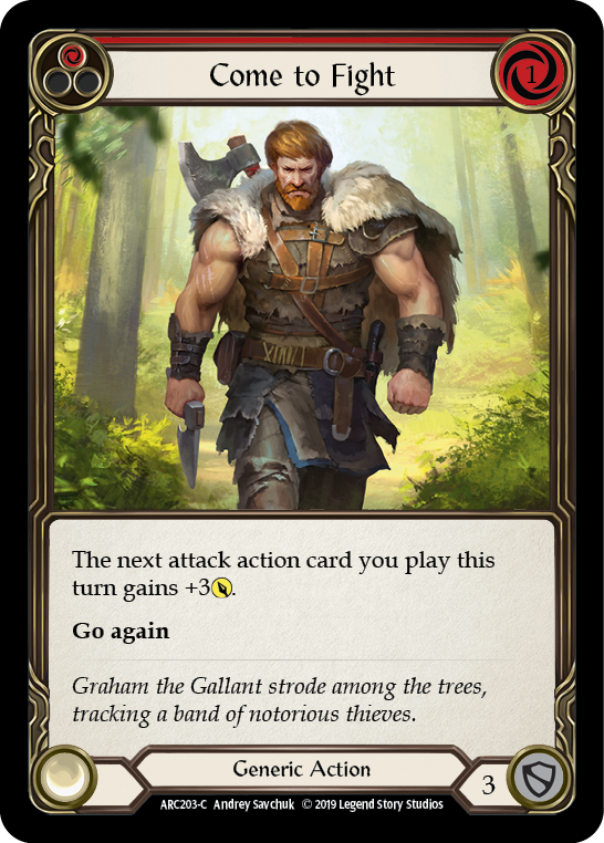 Come to Fight (Red) [ARC203-C] (Arcane Rising)  1st Edition Normal | Card Citadel