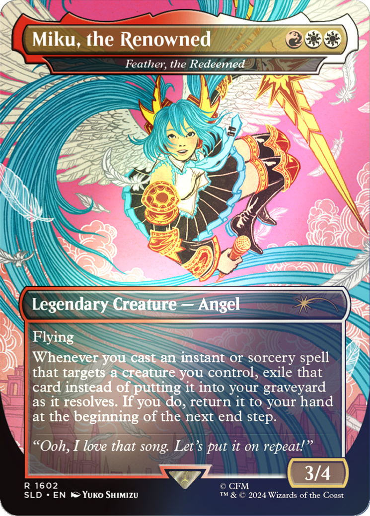 Miku, the Renowned - Feather, the Redeemed (Rainbow Foil) [Secret Lair Drop Series] | Card Citadel