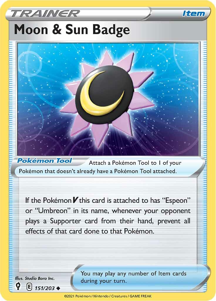 Moon & Sun Badge (151/203) [Sword & Shield: Evolving Skies] | Card Citadel