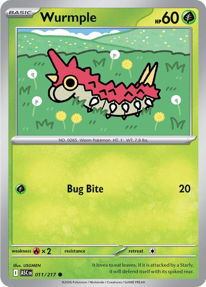 Wurmple (011/217) [Mega Evolution: Ascended Heroes] | Card Citadel
