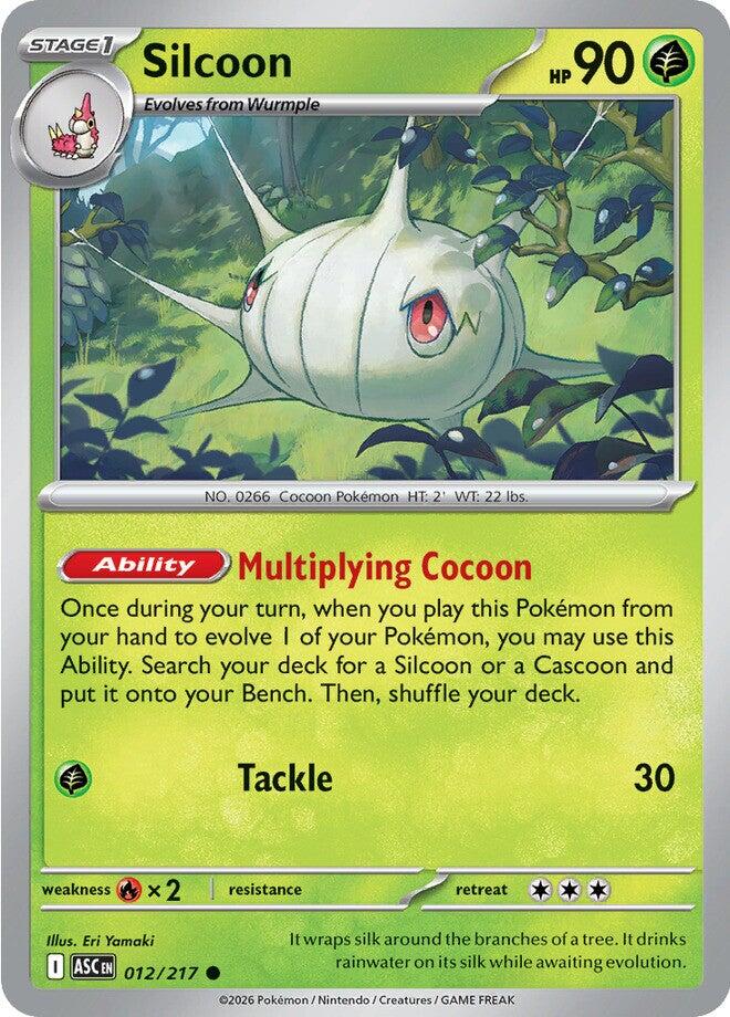 Silcoon (012/217) [Mega Evolution: Ascended Heroes] | Card Citadel