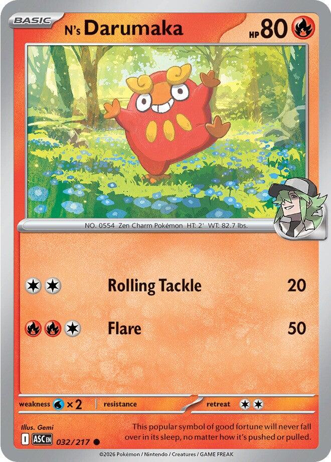 N's Darumaka (032/217) [Mega Evolution: Ascended Heroes] | Card Citadel
