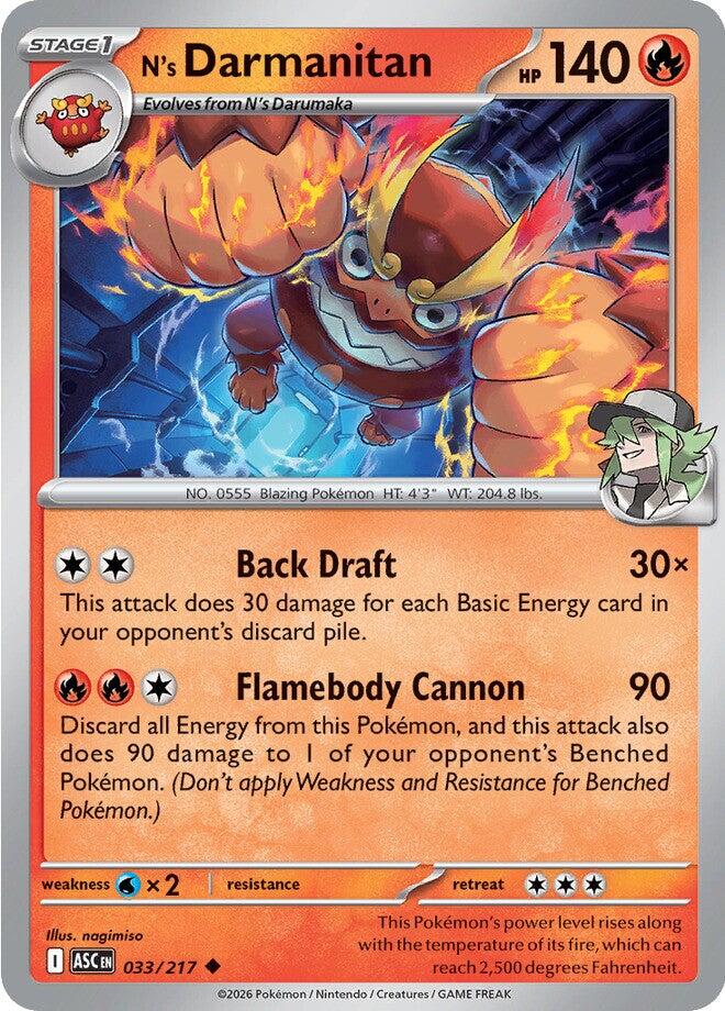 N's Darmanitan (033/217) [Mega Evolution: Ascended Heroes] | Card Citadel