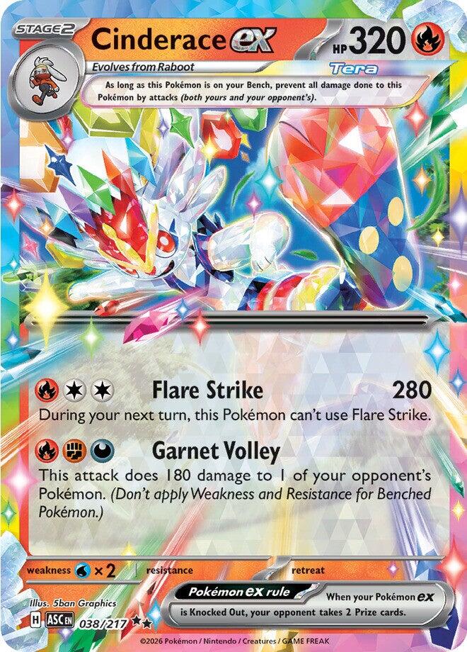 Cinderace ex (038/217) [Mega Evolution: Ascended Heroes] | Card Citadel