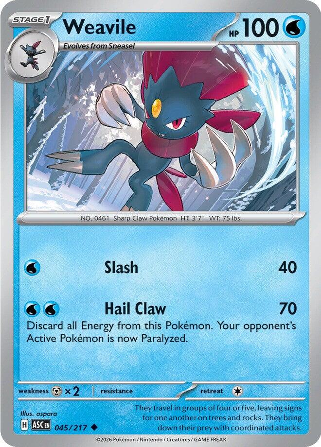 Weavile (045/217) [Mega Evolution: Ascended Heroes] | Card Citadel