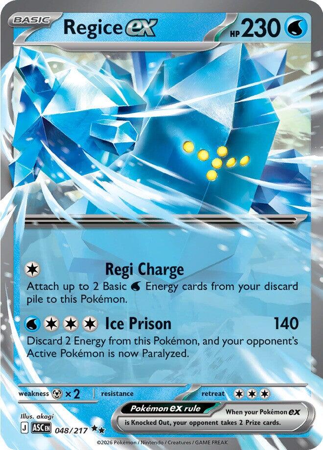 Regice ex (048/217) [Mega Evolution: Ascended Heroes] | Card Citadel