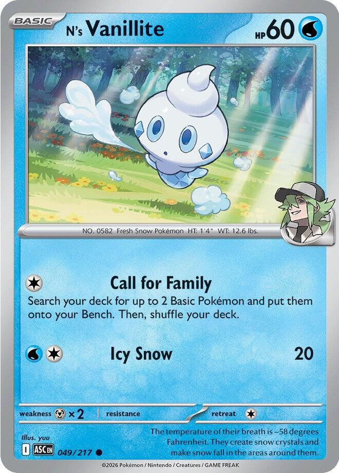 N's Vanillite (049/217) [Mega Evolution: Ascended Heroes] | Card Citadel