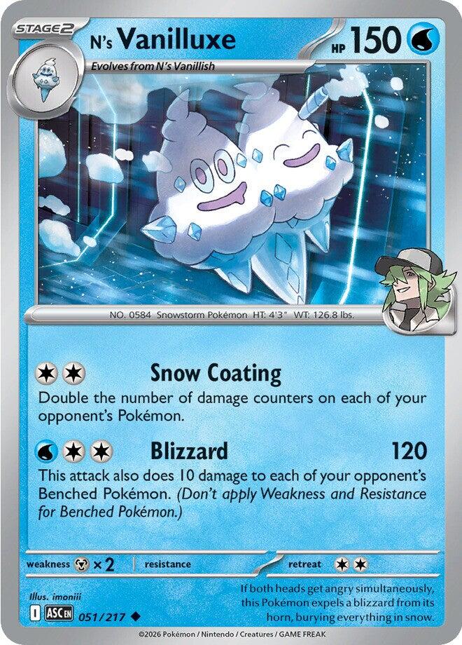 N's Vanilluxe (051/217) [Mega Evolution: Ascended Heroes] | Card Citadel