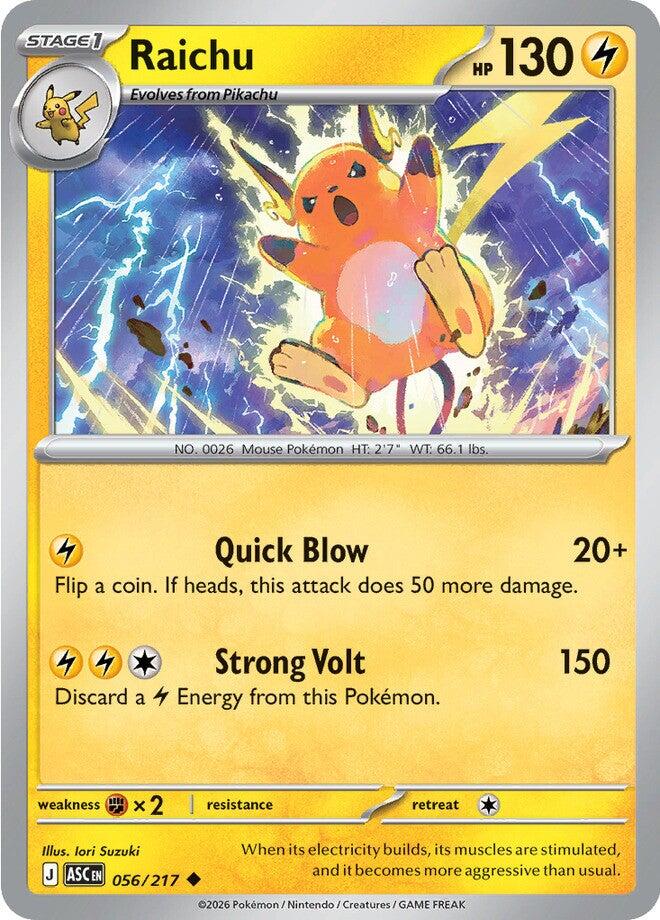 Raichu (056/217) [Mega Evolution: Ascended Heroes] | Card Citadel