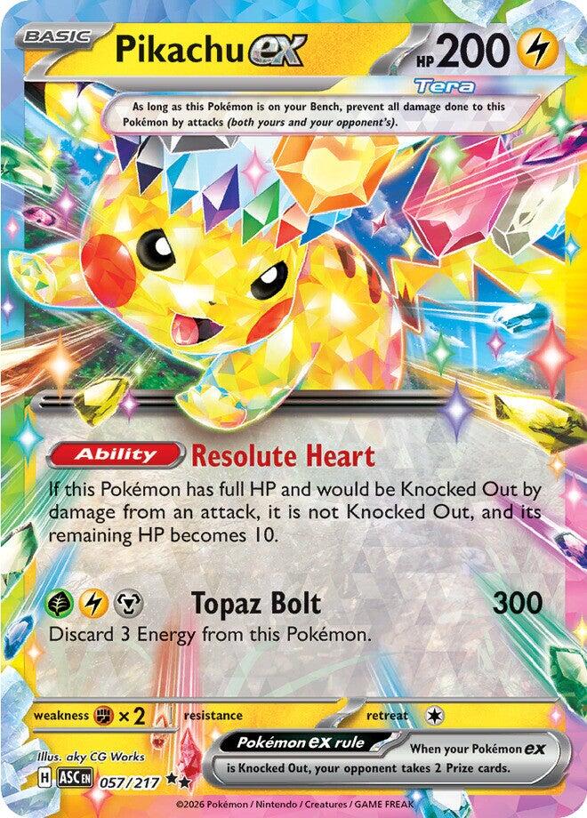 Pikachu ex (057/217) [Mega Evolution: Ascended Heroes] | Card Citadel