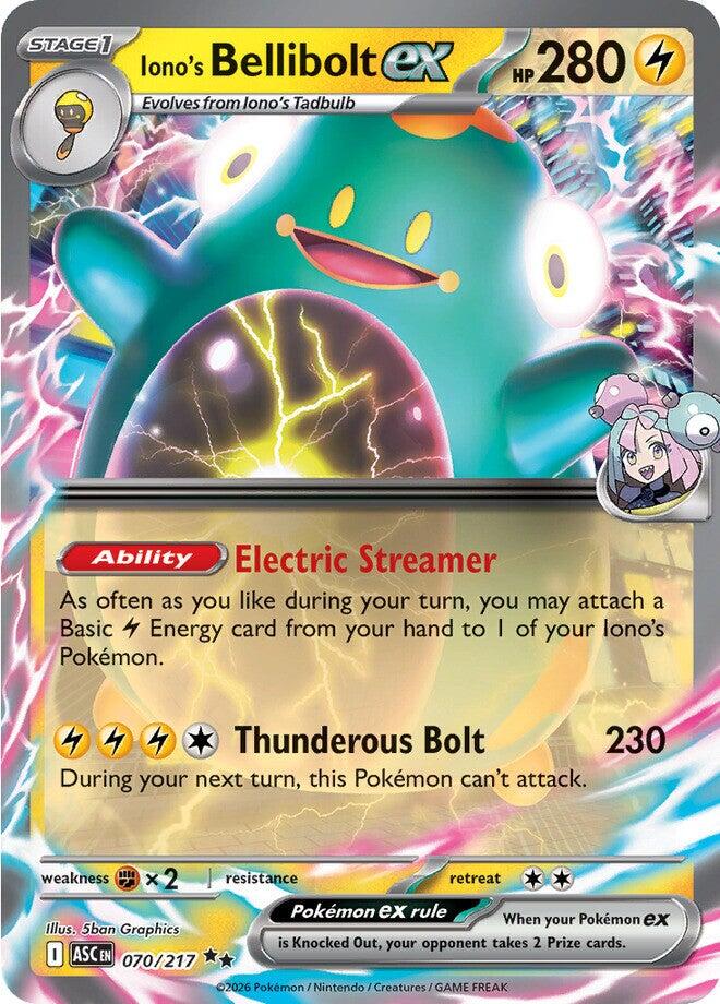 Iono's Bellibolt ex (070/217) [Mega Evolution: Ascended Heroes] | Card Citadel