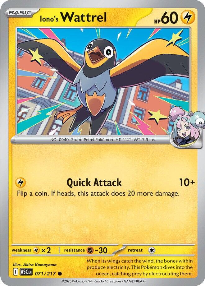Iono's Wattrel (071/217) [Mega Evolution: Ascended Heroes] | Card Citadel