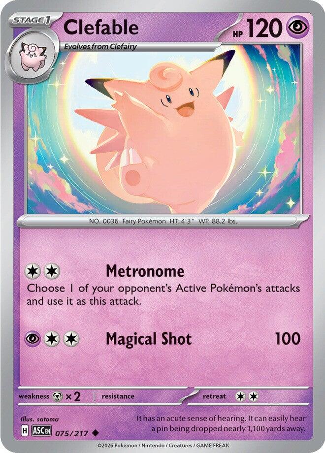 Clefable (075/217) [Mega Evolution: Ascended Heroes] | Card Citadel