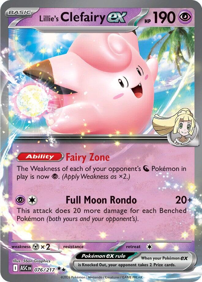 Lillie's Clefairy ex (076/217) [Mega Evolution: Ascended Heroes] | Card Citadel