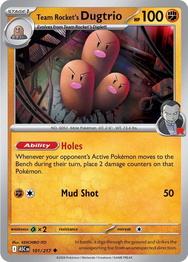 Team Rocket's Dugtrio (101/217) [Mega Evolution: Ascended Heroes] | Card Citadel