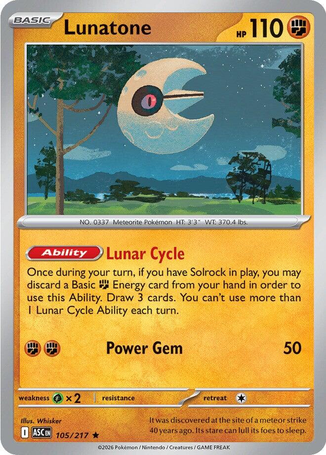 Lunatone (105/217) [Mega Evolution: Ascended Heroes] | Card Citadel